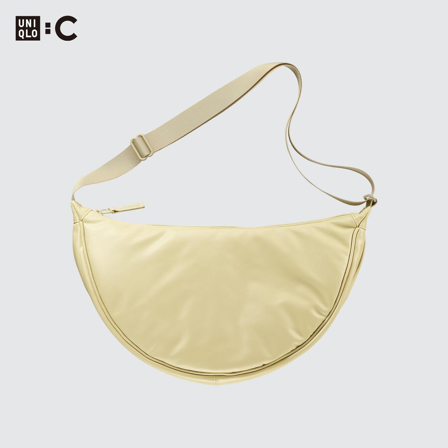 yellow uniqlo round shoulder bag womens bags