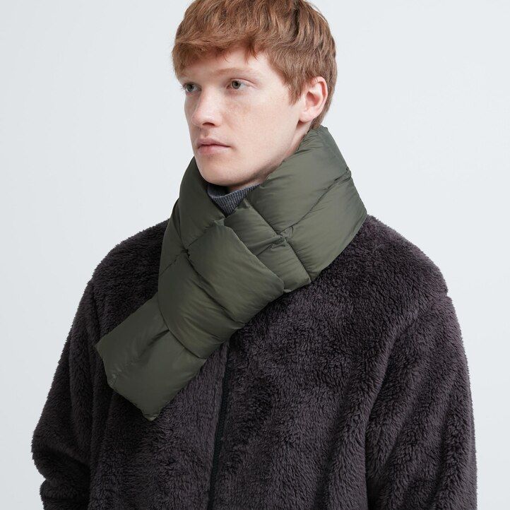 uniqlo heattech lined padded scarf womens bags olive
