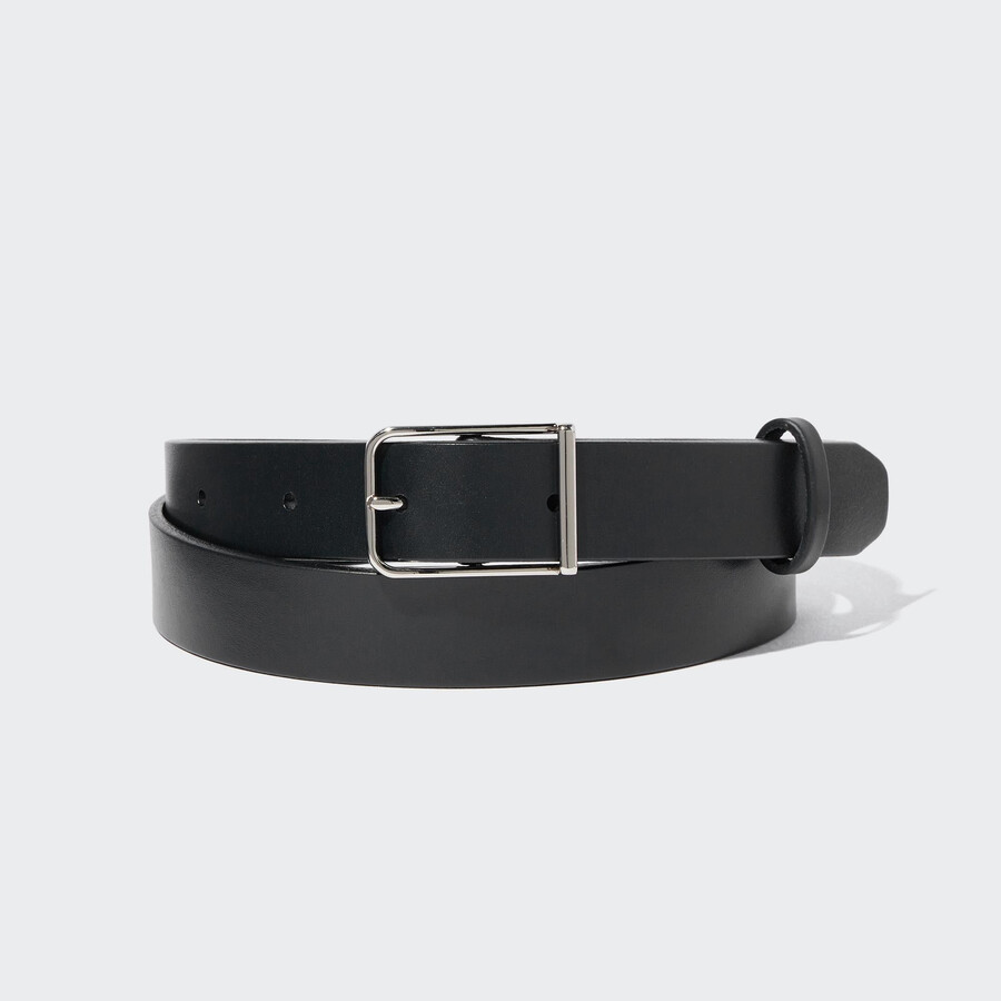 uniqlo rounded square buckle belt womens bags black