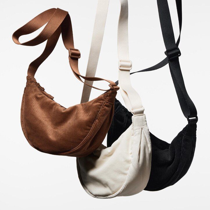 olive uniqlo round mini shoulder bag corduroy womens bags