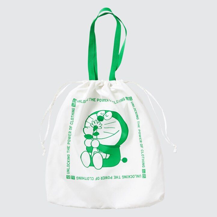 uniqlo doraemon ut recycled pocketable bag womens bags white