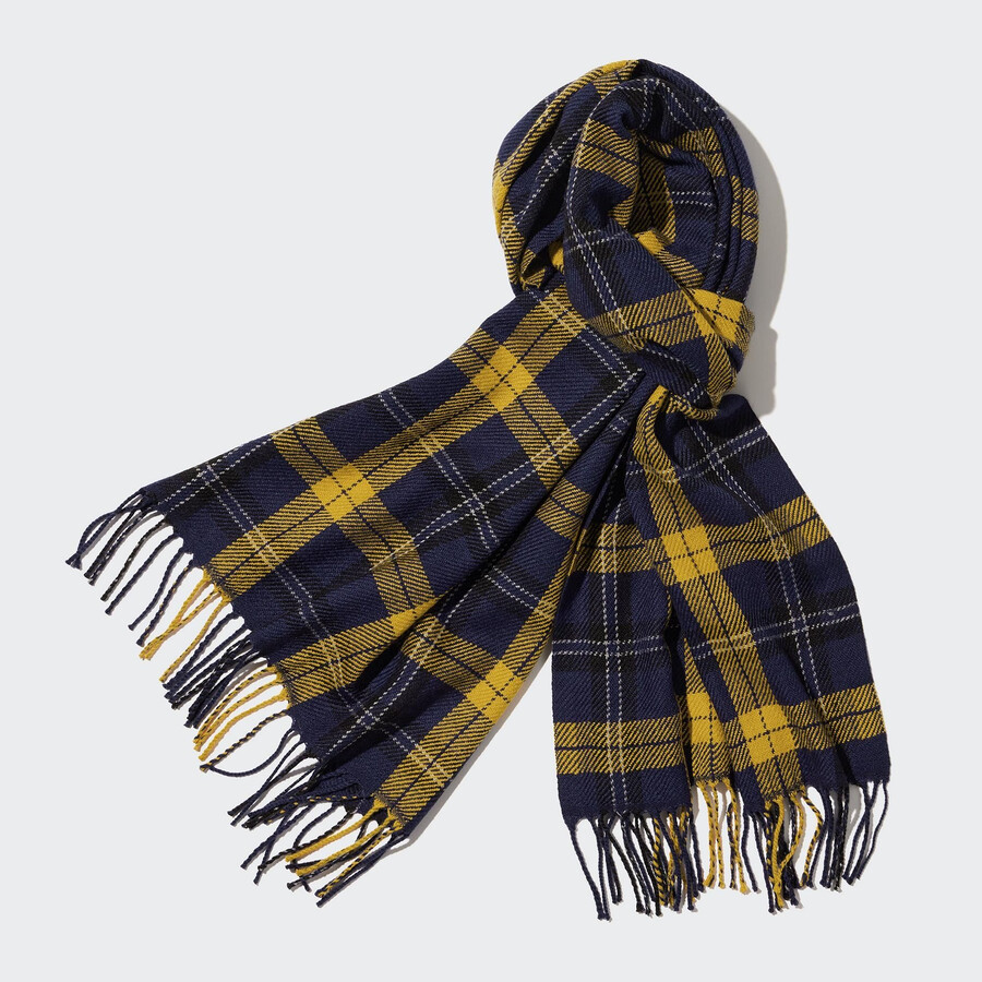 uniqlo heattech patterned scarf womens bags yellow -