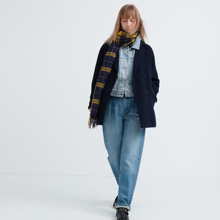 uniqlo heattech patterned scarf womens bags yellow -