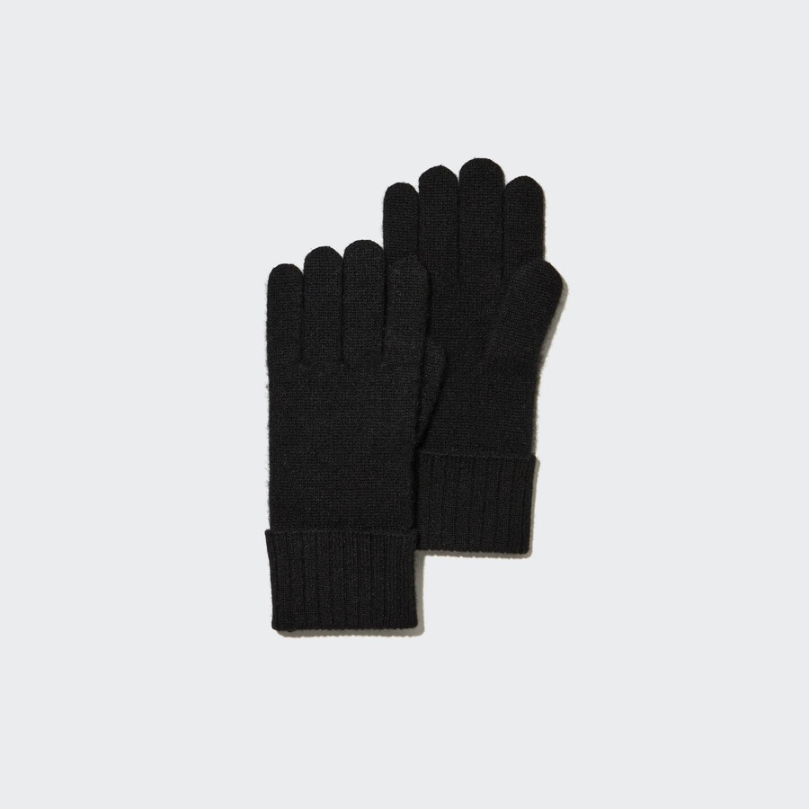 uniqlo 100pctshmere knitted gloves womens bags black