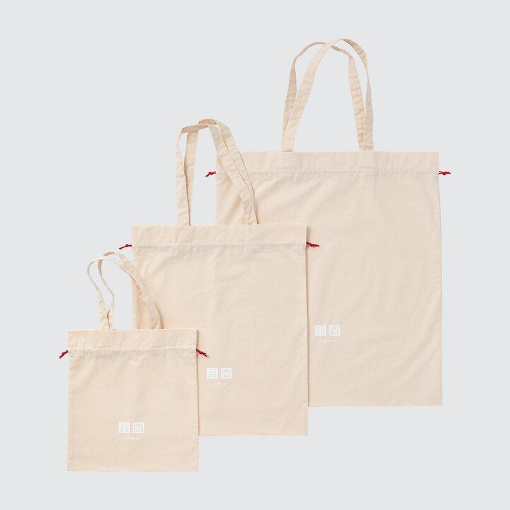 white uniqlo gift bag reusable tote womens bags