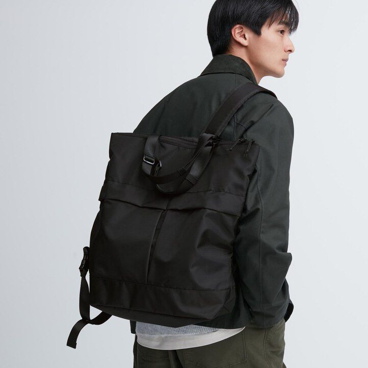 black womens uniqlo two way utility bag bags