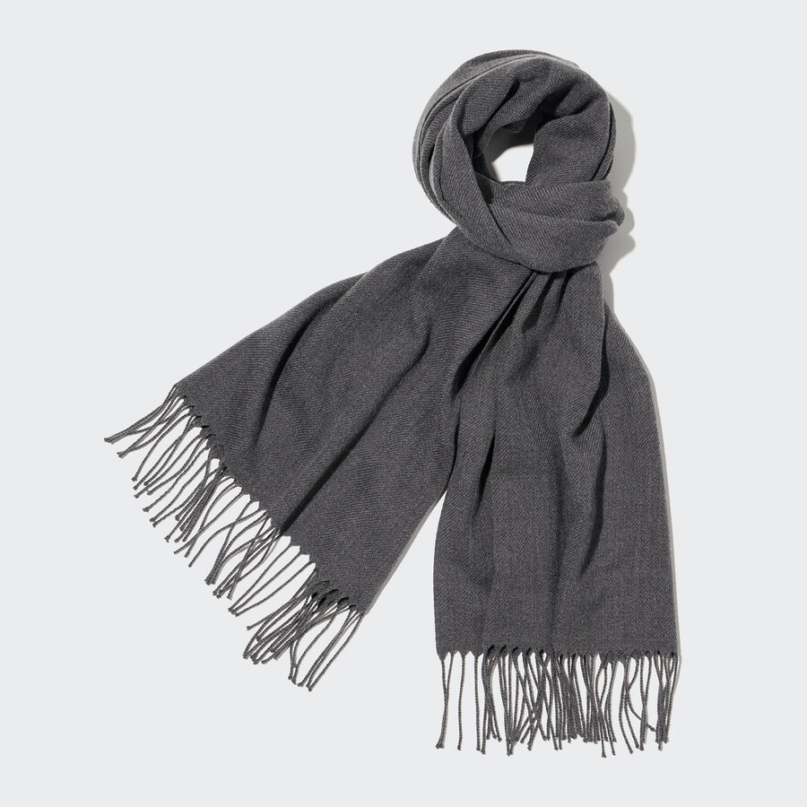 womens uniqlo heattech scarf bags grey