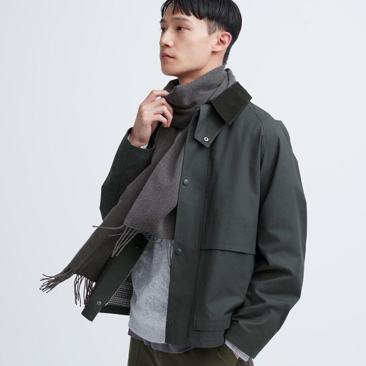 womens uniqlo heattech scarf bags grey