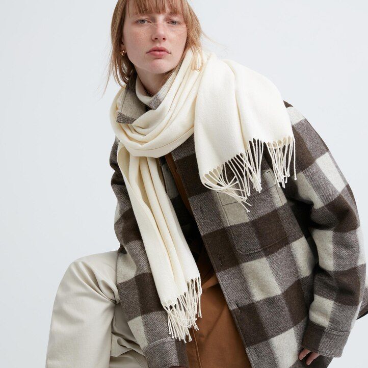 womens uniqlo heattech scarf bags grey