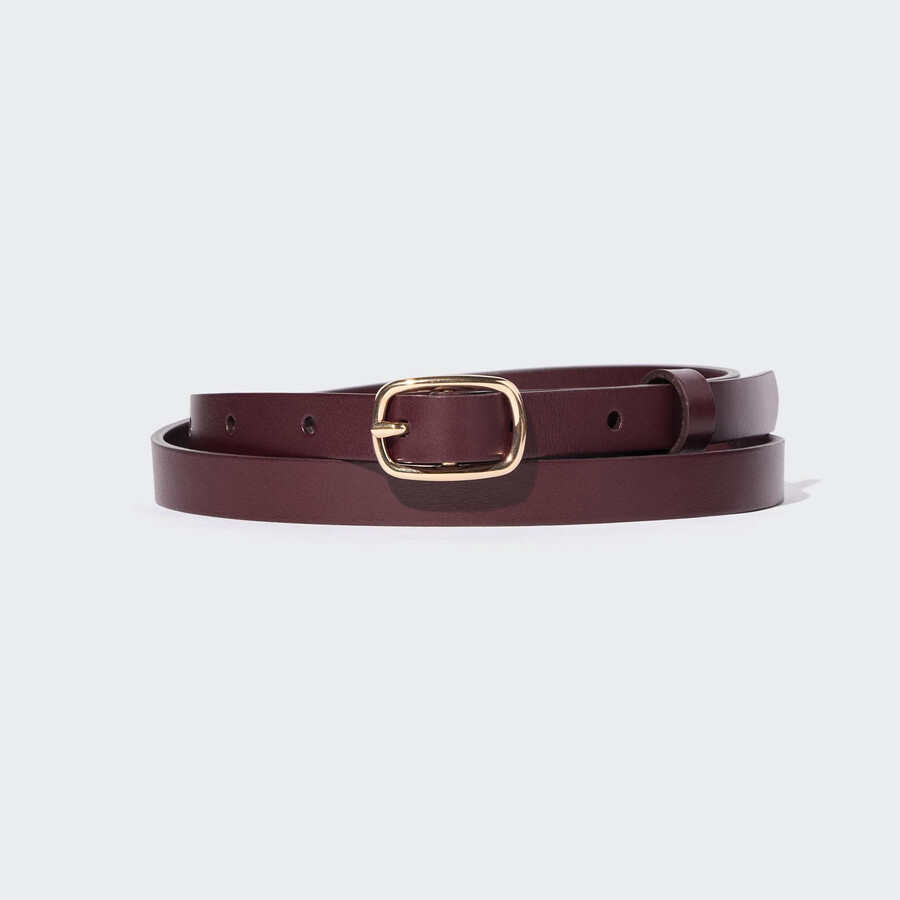 burgundy uniqlo skinny belt womens bags