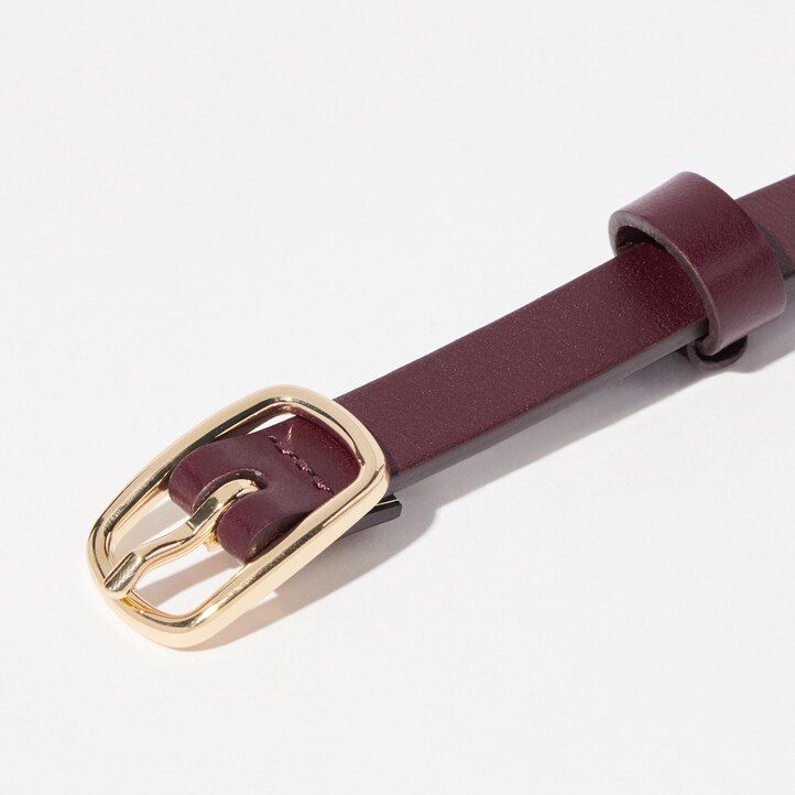 burgundy uniqlo skinny belt womens bags