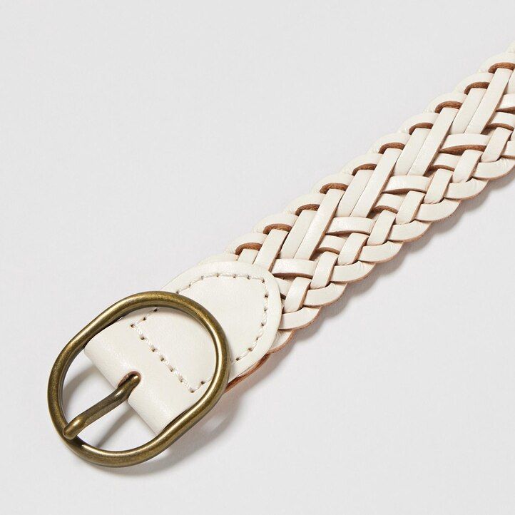 white womens uniqlo round buckle mesh leather belt bags