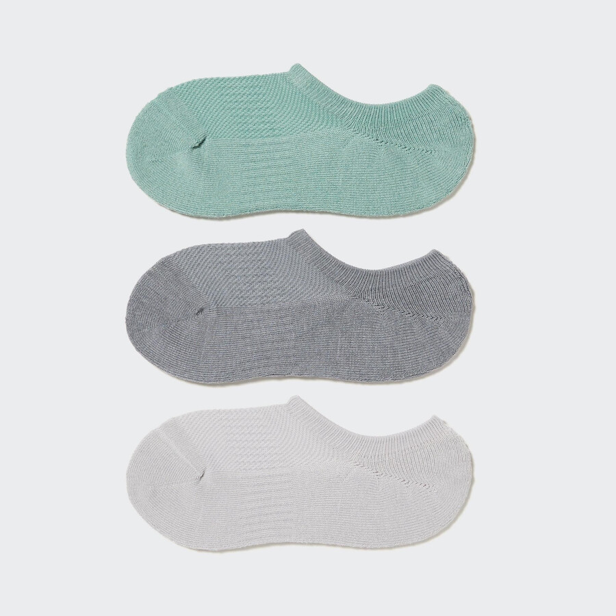 green uniqlo sports invisible no show three pairs womens socks