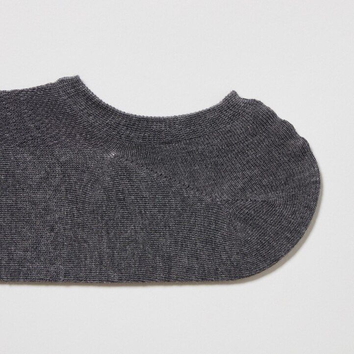 uniqlo mesh invisible no show three pairs womens socks dark grey