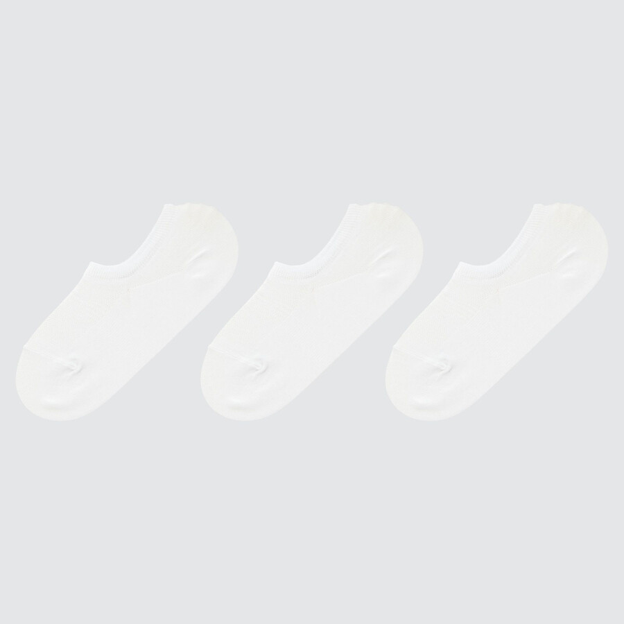 womens uniqlo mesh invisible three pairs socks white