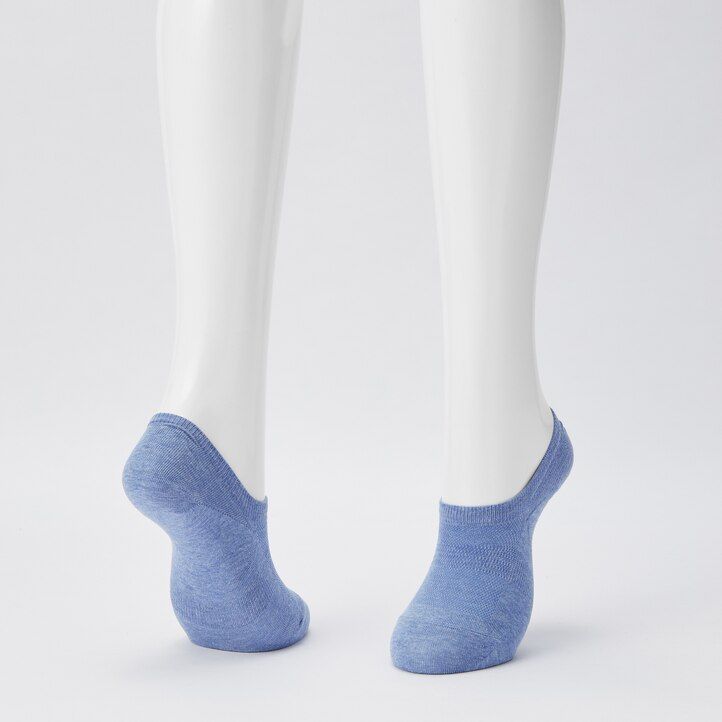 womens uniqlo mesh invisible three pairs socks white