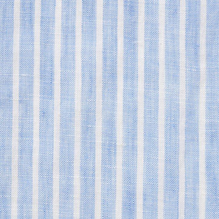 womens uniqlo 100pct premium linen striped sleeved blouse light blue