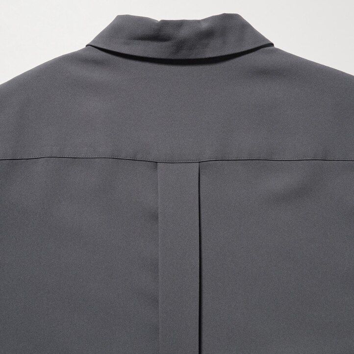 black womens uniqlo rayon sleeved blouse