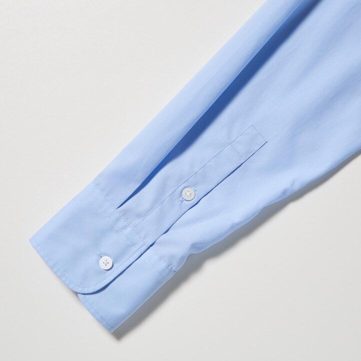 blue uniqlo extra fine cotton womens blouse