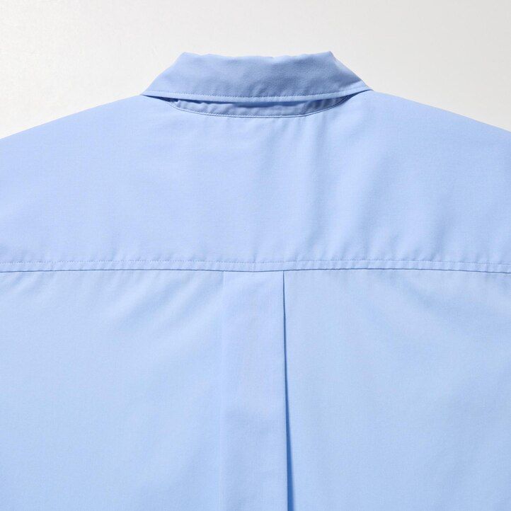 blue uniqlo extra fine cotton womens blouse