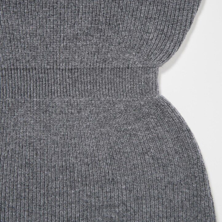 uniqlo boat neck sleeved knitted womens dress black