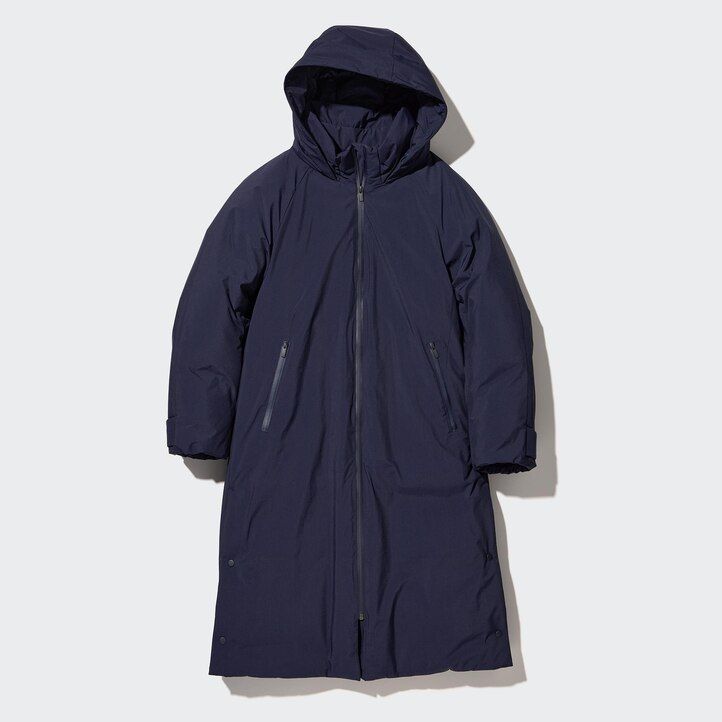 black womens uniqlo ultra warm hybrid down jackets