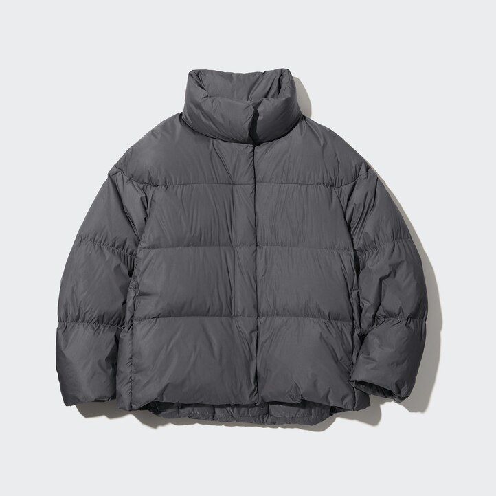 grey uniqlo powder soft down nanodesign womens jackets