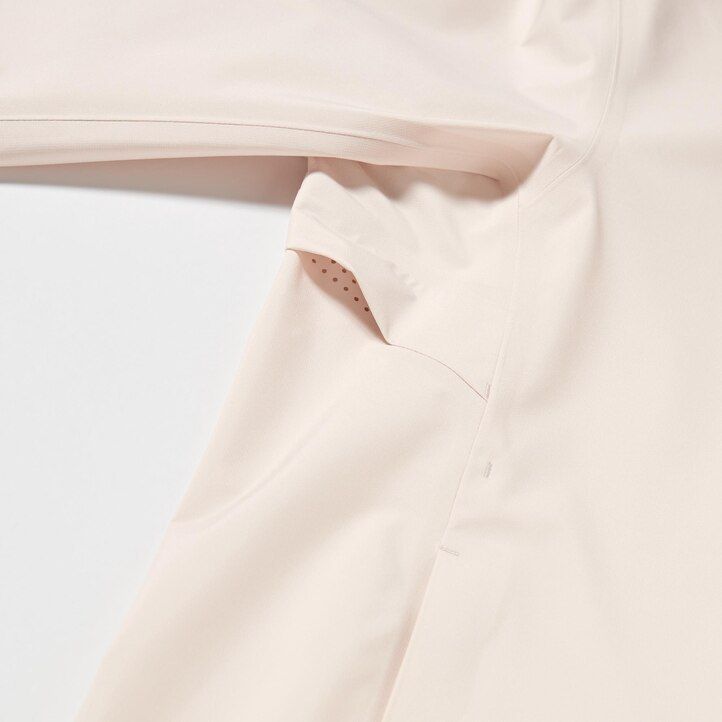 beige womens uniqlo blocktech jackets
