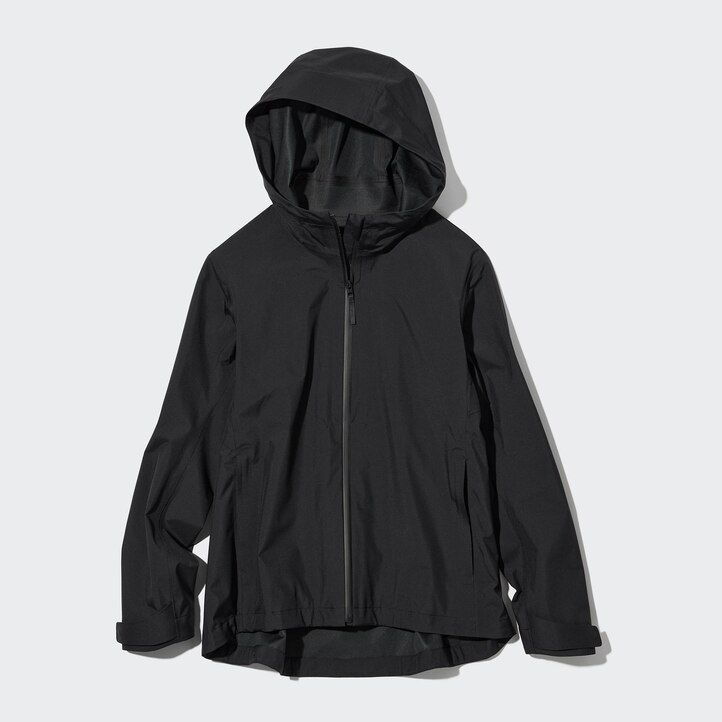 beige uniqlo blocktech womens jackets