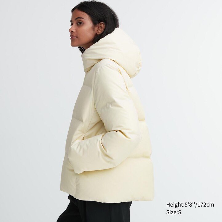 womens uniqlo seamless down jackets olive