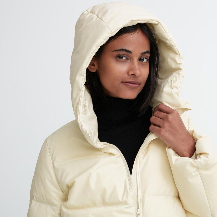womens uniqlo seamless down jackets olive