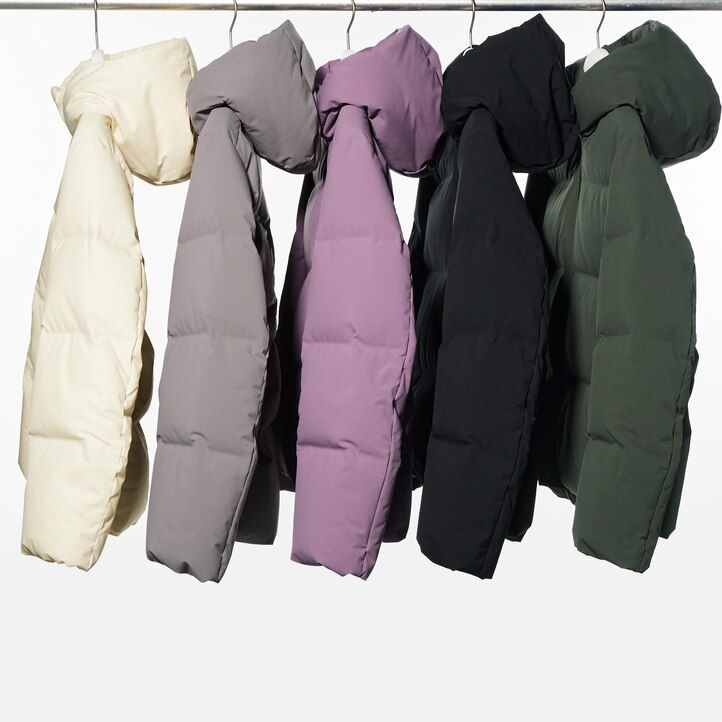 womens uniqlo seamless down jackets olive