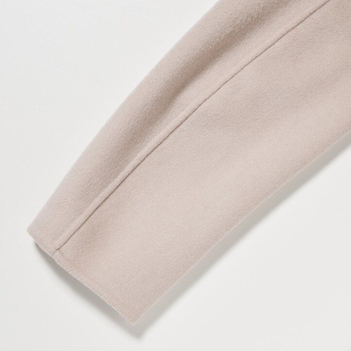 uniqlo wool blend womens jackets beige