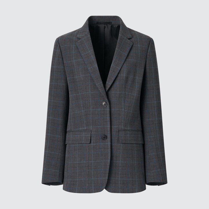 black womens uniqlo tailored jackets