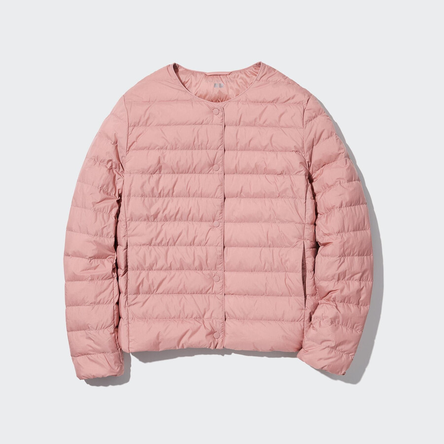 pink uniqlo ultra light down compact womens jackets
