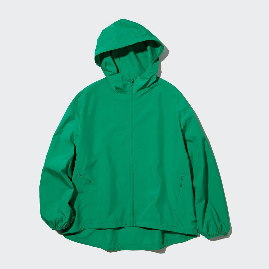 womens uniqlo uv protection pocketable jackets green