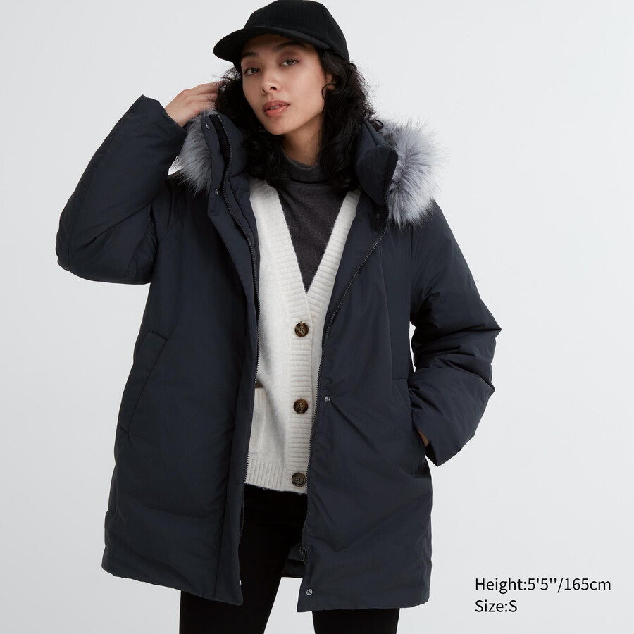 uniqlo hybrid down womens jackets black
