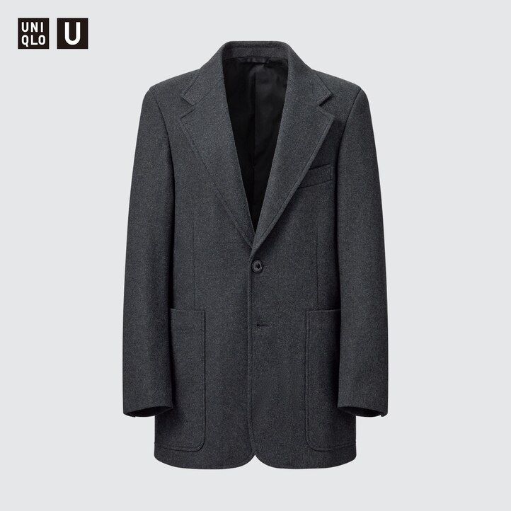 dark brown uniqlo jersey tailored womens jackets