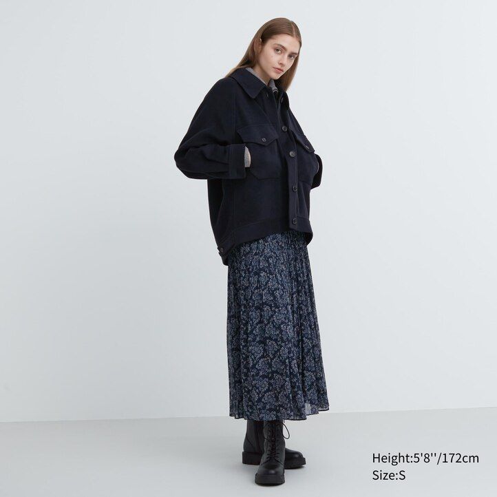 grey womens uniqlo oversized jackets
