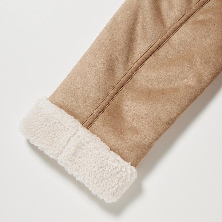 beige uniqlo pile lined womens jackets