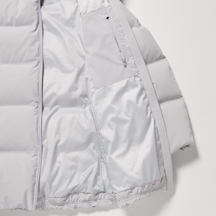 blue womens uniqlo seamless down jackets