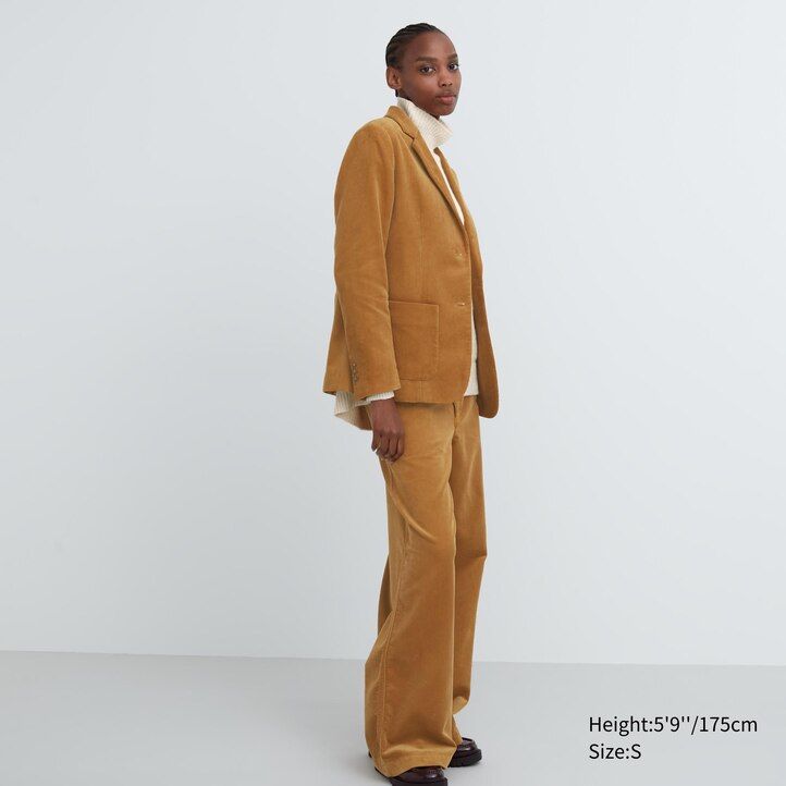 womens uniqlo corduroy jackets brown