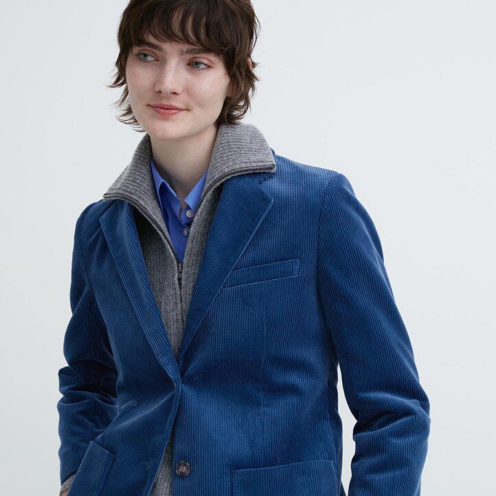 womens uniqlo corduroy jackets brown
