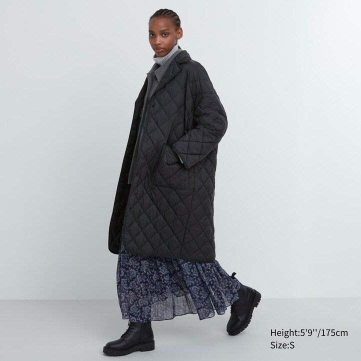 uniqlo warm padded oversized womens jackets grey