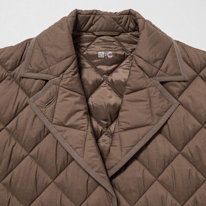 uniqlo warm padded oversized womens jackets grey