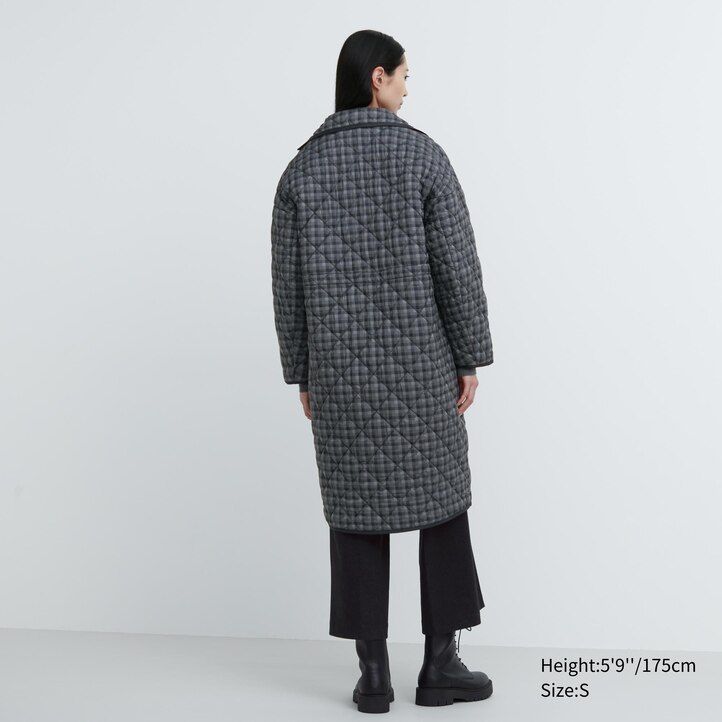 uniqlo warm padded oversized womens jackets grey