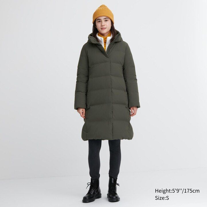 womens uniqlo seamless down jackets black