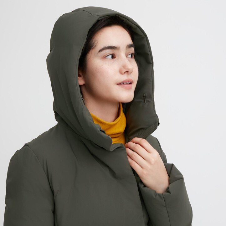 womens uniqlo seamless down jackets black