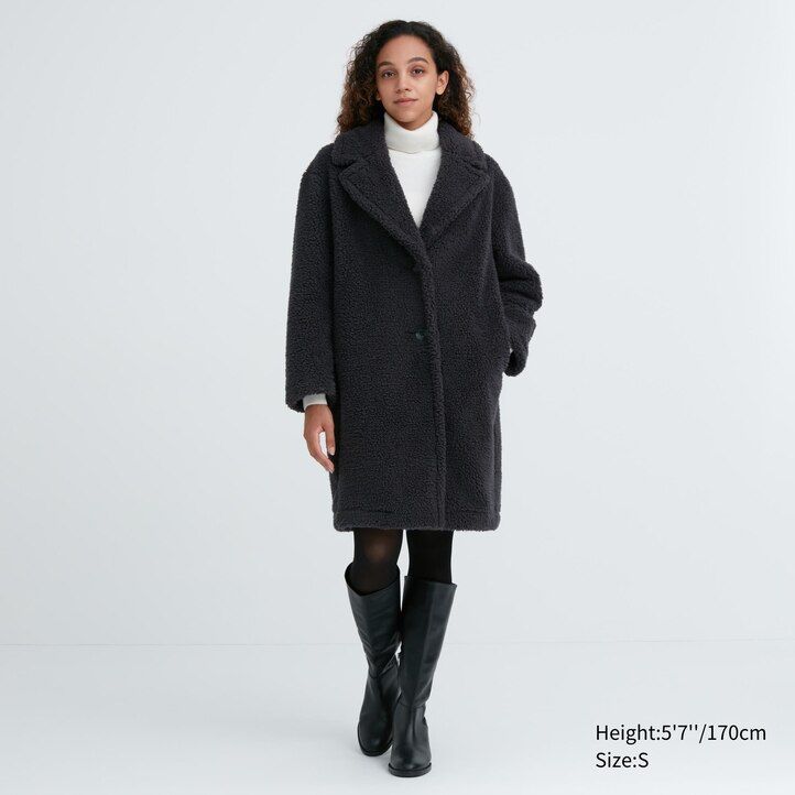 beige womens uniqlo windproof outer fleece tailored jackets