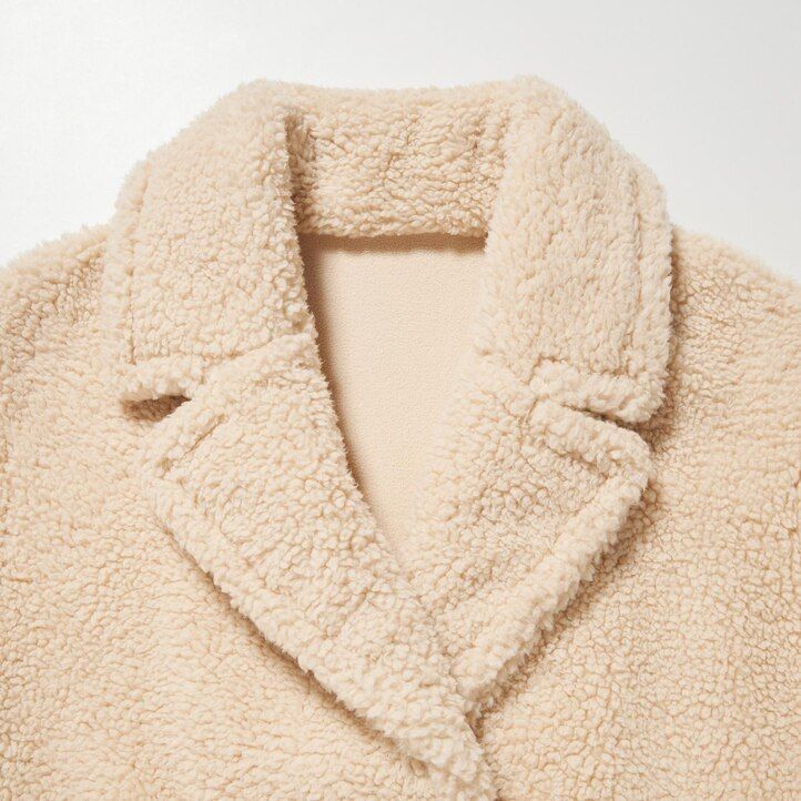 beige womens uniqlo windproof outer fleece tailored jackets